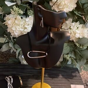 Treasure & Bond 15” Necklace, Black and Silver